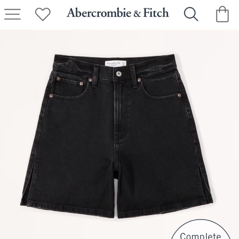 Abercrombie & Fitch High Rise Curve Love Dad Short 7"